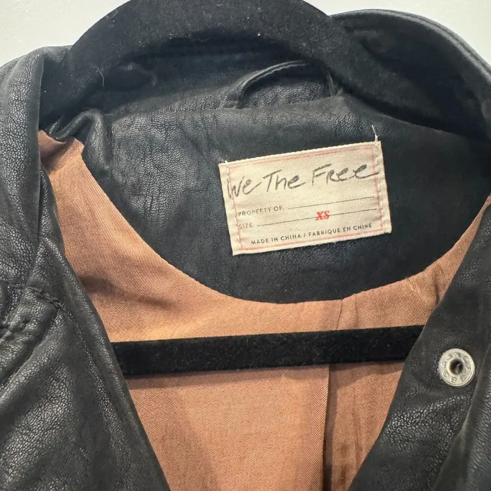 We The Free Felix Vegan Leather Moto Motorcycle Jacket XS Biker